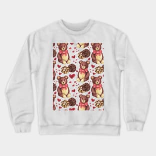 Lovely Bears and Candies Pattern Crewneck Sweatshirt